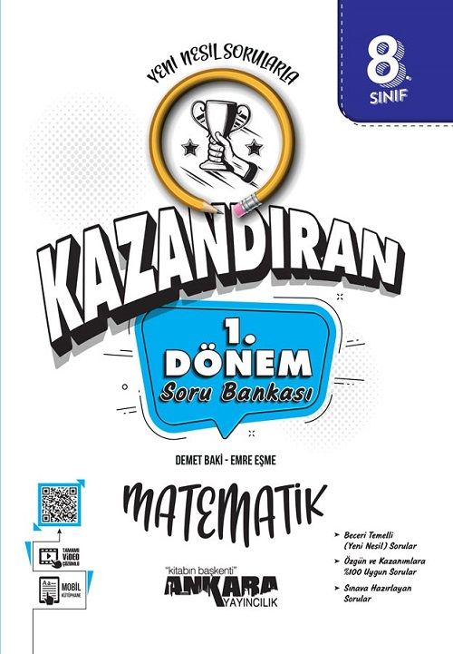 Ankara Yayıncılık 8. Sınıf LGS Matematik 1. Dönem Kazandıran Soru Bankası Ankara Yayıncılık