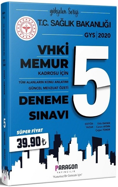 Paragon 2020 GYS Sağlık Bakanlığı Memur VHKİ Konu ve Mevzuat Özetli 5 Deneme Paragon Yayıncılık