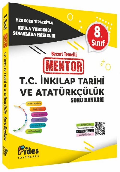 Fides 8. Sınıf TC İnkılap Tarihi ve Atatürkçülük Mentor Soru Bankası Fides Yayınları