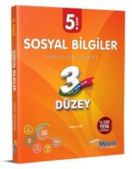 SÜPER FİYAT - Martı Okul 5. Sınıf Sosyal Bilgiler 3 Düzey Soru Bankası Fasikül Martı Okul Yayınları