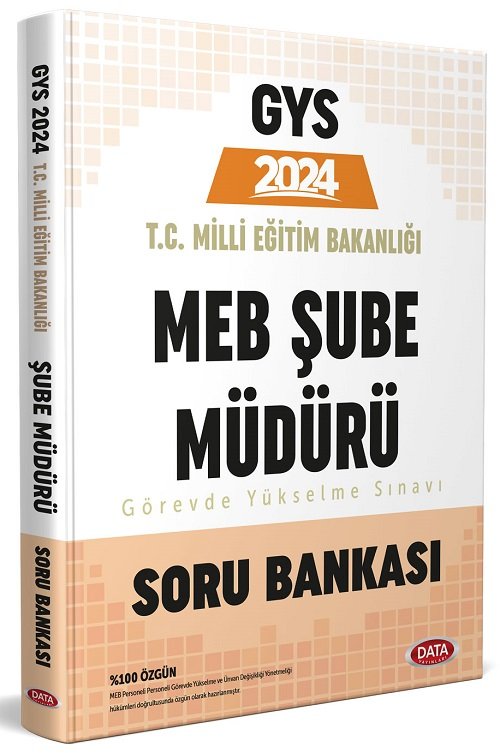 Data 2024 GYS MEB Şube Müdürü Soru Bankası Görevde Yükselme Data Yayınları