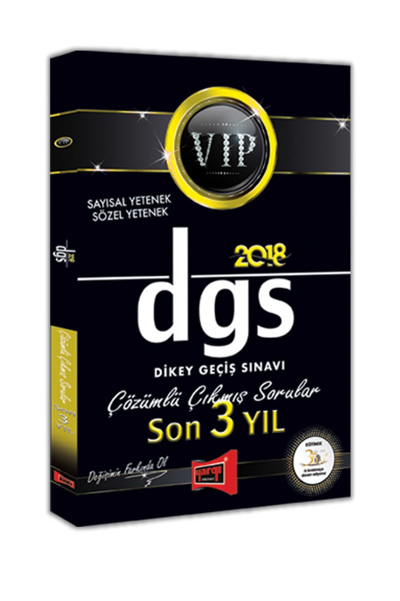 Yargı 2018 DGS VIP Çıkmış Sorular Son 3 Yıl Çözümlü Yargı Yayınları