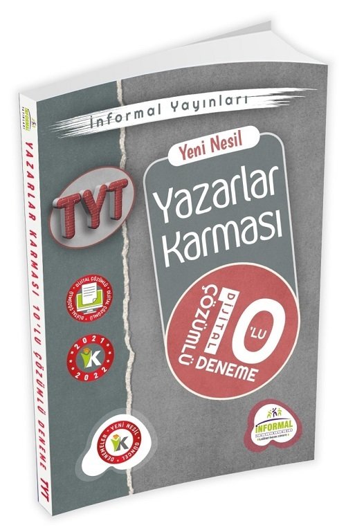 İnformal YKS TYT Yazarlar Karması 10 Deneme Dijital Çözümlü İnformal Yayınları