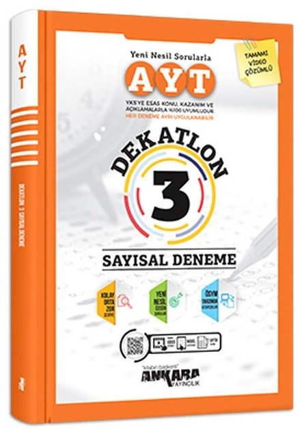 Ankara Yayıncılık YKS AYT Sayısal Dekatlon 3 Deneme Ankara Yayıncılık