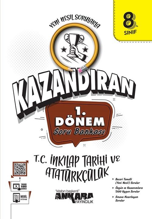 Ankara Yayıncılık 8. Sınıf LGS TC İnkılap Tarihi ve Atatürkçülük 1. Dönem Kazandıran Soru Bankası Ankara Yayıncılık