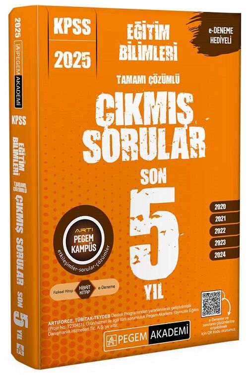 Pegem 2025 KPSS Eğitim Bilimleri Çıkmış Sorular Son 5 Yıl Çözümlü Pegem Akademi Yayınları