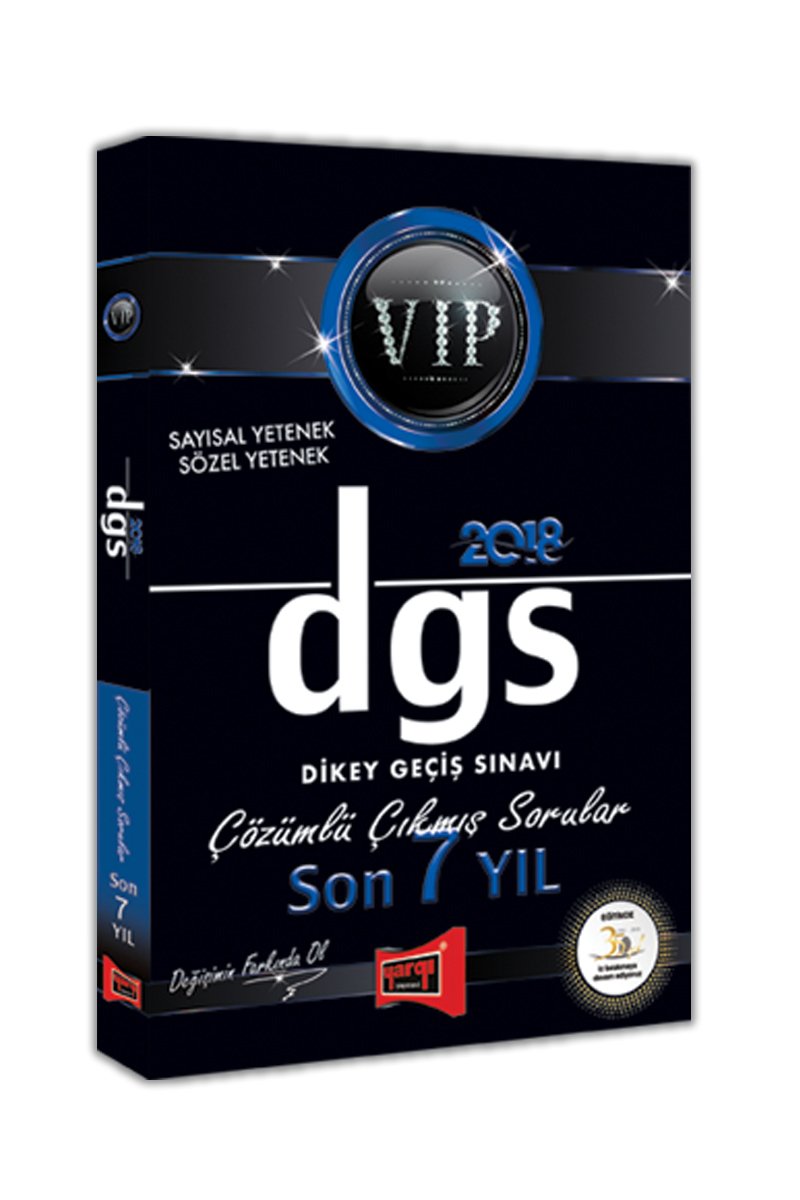 Yargı 2018 DGS VIP Çıkmış Sorular Son 7 Yıl Çözümlü Yargı Yayınları