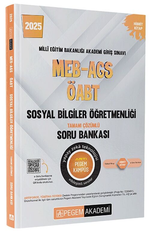 Pegem 2025 ÖABT MEB-AGS Sosyal Bilgiler Öğretmenliği Soru Bankası Çözümlü Pegem Akademi Yayınları