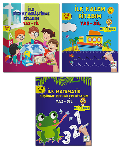 Yükselen Zeka 2-4 Yaş Mucize Karınca Evde Etkinlik Seti (3 Kitap Set) Yükselen Zeka Yayınları