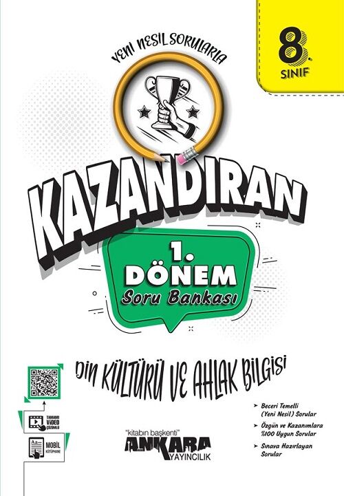 Ankara Yayıncılık 8. Sınıf LGS Din Kültürü ve Ahlak Bilgisi 1. Dönem Kazandıran Soru Bankası Ankara Yayıncılık