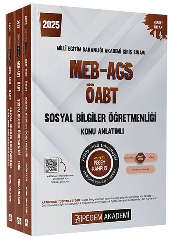 Pegem 2025 ÖABT Sosyal Bilgiler Öğretmenliği Konu Anlatımlı Modüler Set Pegem Akademi Yayınları