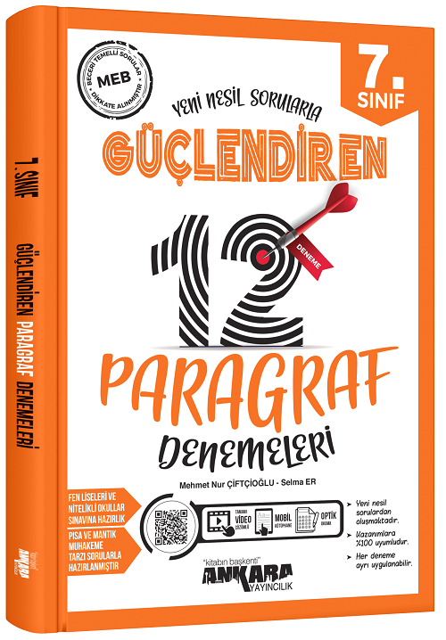 Ankara Yayıncılık 7. Sınıf Paragraf Güçlendiren 12 Deneme Ankara Yayıncılık