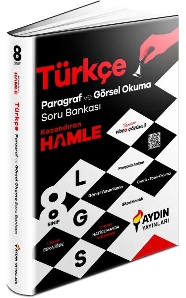 Aydın 8. Sınıf LGS Türkçe Paragraf ve Görsel Okuma Soru Bankası Video Çözümlü Aydın Yayınları