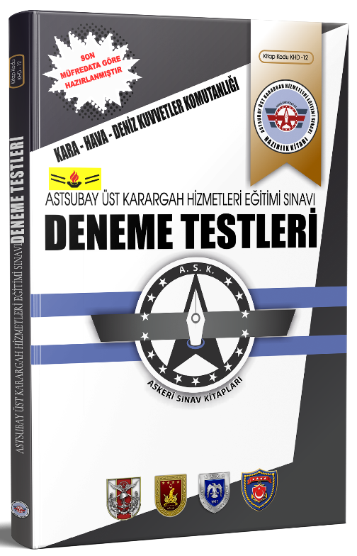 Askeri Sınav Astsubay Üst Karargah Hizmetleri Eğitimi Sınavı Deneme Testleri KHD-14 Askeri Sınav Kitapları