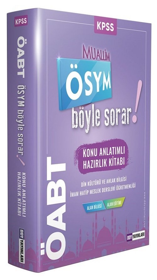 DDY Yayınları ÖABT Din Kültürü Muallim ÖSYM Böyle Sorar Konu Anlatımlı DDY Yayınları