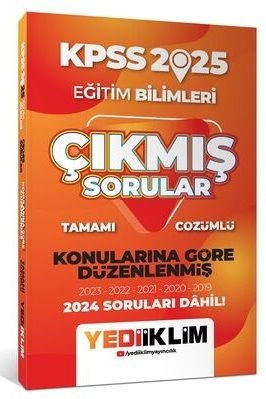 Yediiklim 2025 KPSS Eğitim Bilimleri Çıkmış Sorular Konularına Göre Yediiklim Yayınları