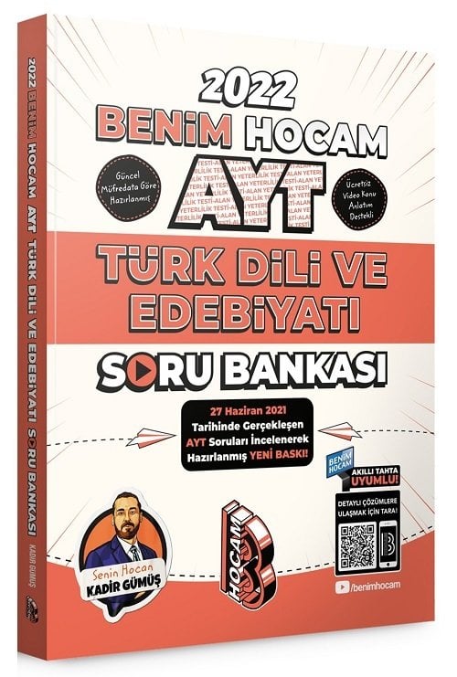 Benim Hocam 2022 YKS AYT Türk Dili ve Edebiyatı Soru Bankası - Kadir Gümüş Hocam Yayınları