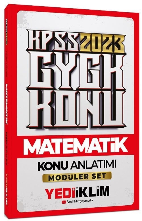 Yediiklim 2023 KPSS Matematik Konu Anlatımı (Modüler Set İçerisindeki) Yediiklim Yayınları