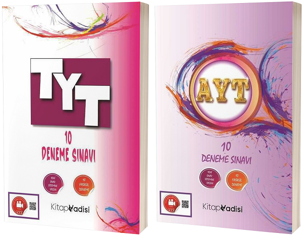 SÜPER FİYAT - Kitap Vadisi YKS TYT AYT Tüm Dersler 10+10 Deneme 2 li Set Kitap Vadisi Yayınları