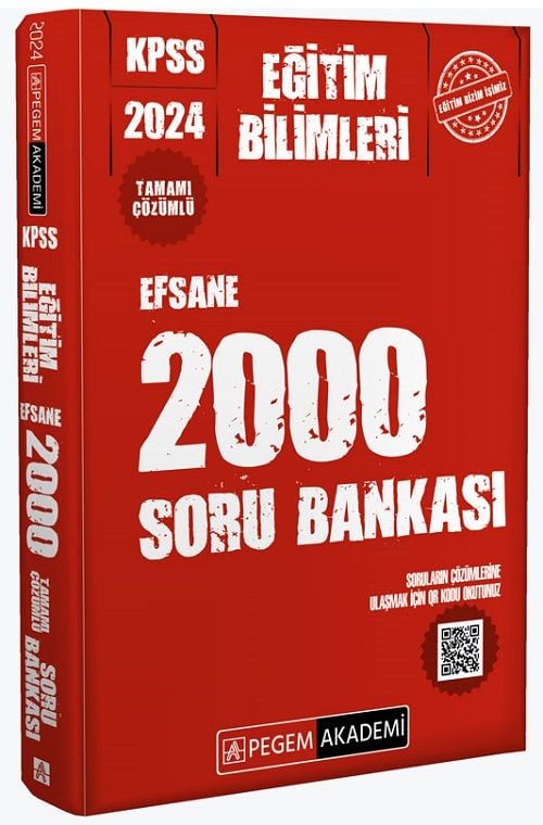 SÜPER FİYAT - Pegem 2024 KPSS Eğitim Bilimleri EFSANE 2000 Soru Bankası Çözümlü Pegem Akademi Yayınları