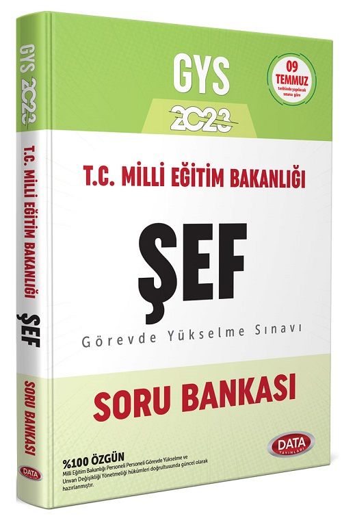 Data 2023 GYS MEB Milli Eğitim Bakanlığı Şef Soru Bankası Görevde Yükselme Data Yayınları