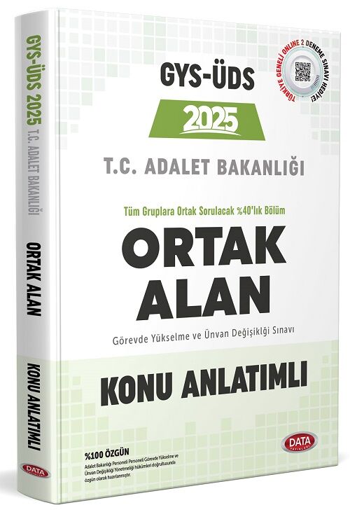 Data 2025 GYS ÜDS Adalet Bakanlığı Ortak Alan Konu Anlatımlı Görevde Yükselme Ünvan Değişikliği Data Yayınları