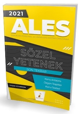 Pelikan 2021 ALES Sözel Yetenek Son Tekrar Konu Anlatımı Pelikan Yayınları