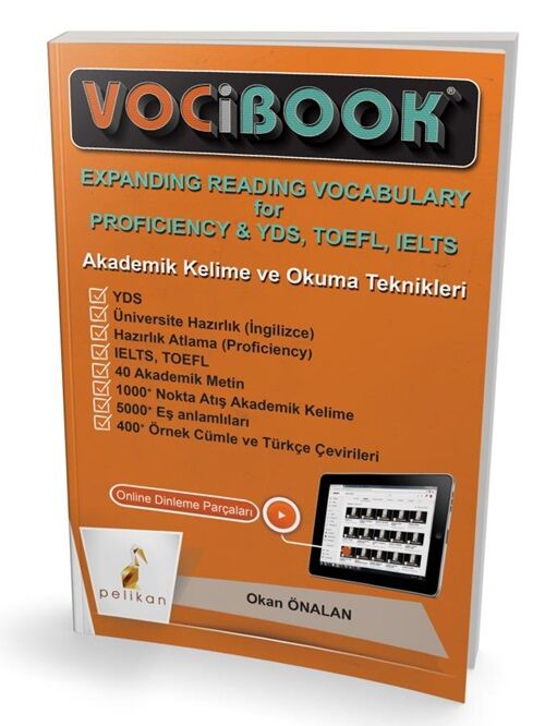 Pelikan Vocibook Akademik Kelime ve Okuma Teknikleri - Okan Önalan Pelikan Yayınları