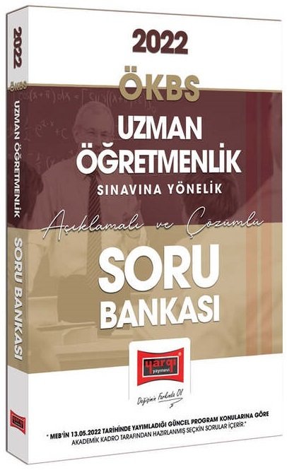 Yargı 2022 MEB ÖKBS Uzman Öğretmenlik Soru Bankası Çözümlü Yargı Yayınları