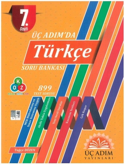 Üç Adım 7. Sınıf Üç Adımda Türkçe Soru Bankası Üç Adım Yayınları