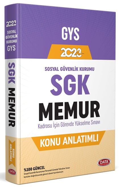 SÜPER FİYAT - Data 2023 GYS SGK Memur Konu Anlatımlı Görevde Yükselme Data Yayınları