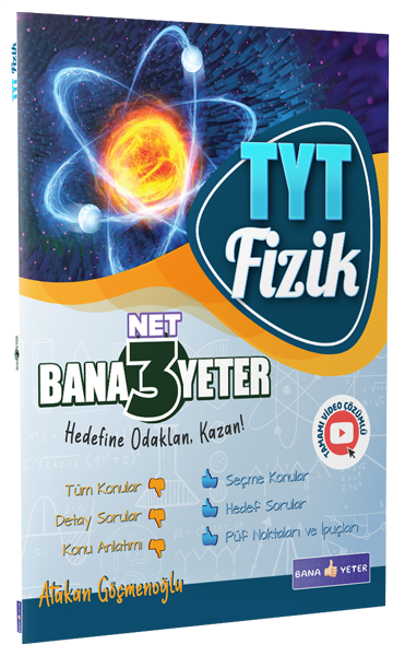 Bana Yeter YKS TYT Fizik Bana 3 Net Yeter Bana Yeter Yayınları