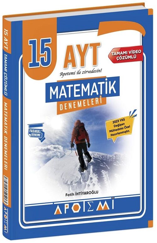 Apotemi 2023 YKS AYT Matematik 15 Deneme Çözümlü Apotemi Yayınları