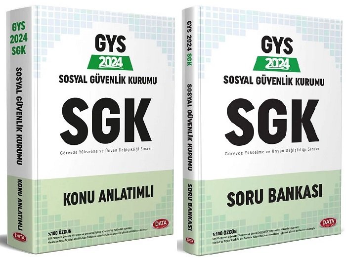 Data 2024 GYS SGK Konu + Soru Bankası 2 li Set Görevde Yükselme Data Yayınları