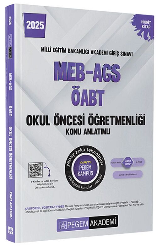 Pegem 2025 ÖABT MEB-AGS Okul Öncesi Öğretmenliği Konu Anlatımlı Pegem Akademi Yayınları