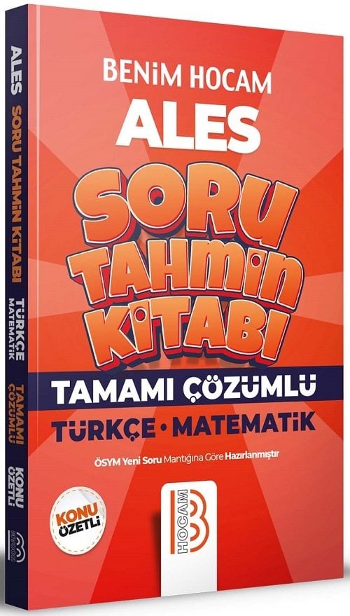 Benim Hocam ALES Türkçe Matematik Soru Tahmin Kitabı Soru Bankası Çözümlü Benim Hocam Yayınları