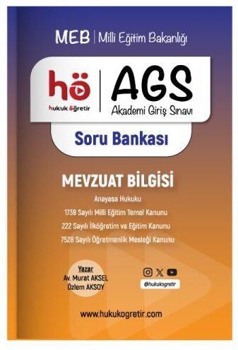 Öğretir MEB-AGS Mevzuat Bilgisi Soru Bankası - Murat Aksel Öğretir Yayınları