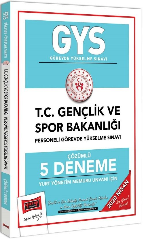 Yargı 2020 GYS Gençlik ve Spor Bakanlığı Yurt Yönetim Memuru 5 Deneme Çözümlü Görevde Yükselme Yargı Yayınları