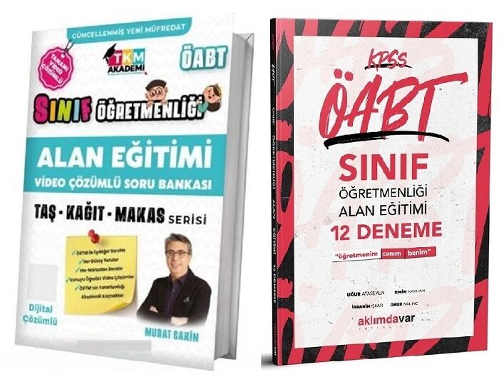 SÜPER FİYAT - TKM ÖABT Sınıf Soru + Aklımdavar 12 Deneme 2 li Set - Murat Sakin TKM Akademi + Aklımdavar Yayıncılık