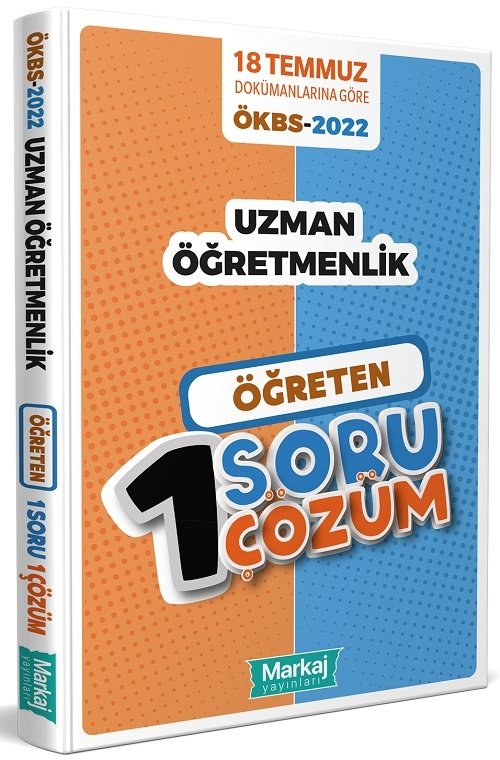 Markaj 2022 MEB ÖKBS Uzman Öğretmen Öğreten 1 Soru 1 Çözüm Soru Bankası Çözümlü Markaj Yayınları