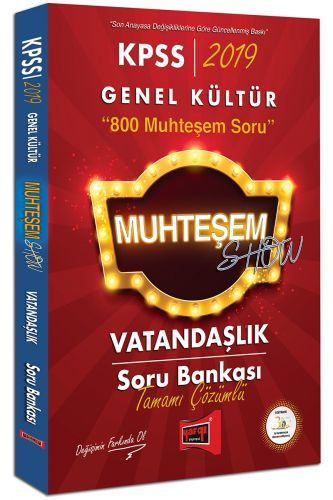 Yargı 2019 KPSS Muhteşem Show Vatandaşlık Soru Bankası Çözümlü Yargı Yayınları