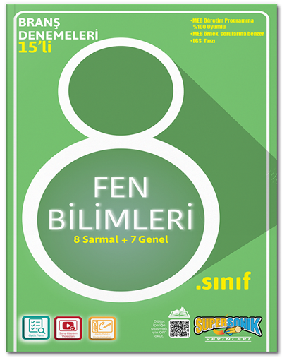 Süpersonik 8. Sınıf Fen Bilimleri 15 Deneme Süpersonik Yayınları