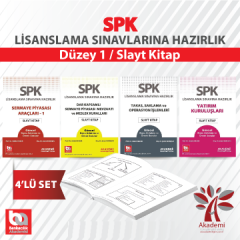 Akademi SPK Düzey-1 Tüm Konular Slayt Kitap 4 lü Set Akademi Consulting Yayınları