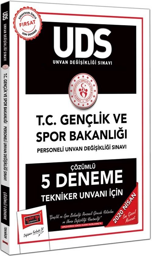 Yargı 2020 GYS ÜDS Gençlik ve Spor Bakanlığı Tekniker Ünvanı 5 Deneme Çözümlü Yargı Yayınları