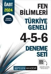 Pegem 2024 ÖABT Fen Bilimleri Öğretmenliği Türkiye Geneli 3 Deneme (4-5-6) Pegem Akademi Yayınları