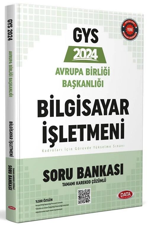 Data 2025 GYS Avrupa Birliği Başkanlığı Bilgisayar İşletmeni Soru Bankası Çözümlü Görevde Yükselme Data Yayınları