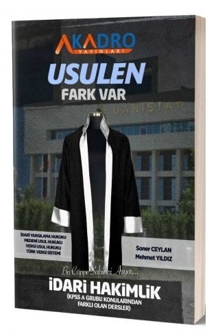 A Kadro USULEN İdari Yargı Hakimlik Fark Var A Kadro Yayınları