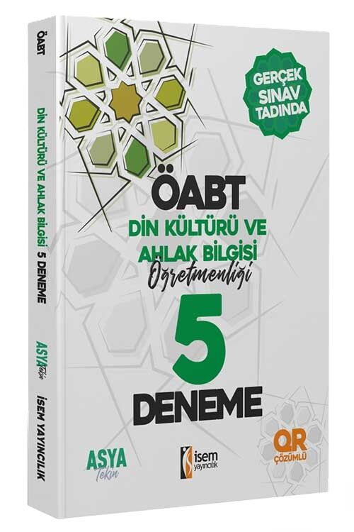 SÜPER FİYAT - İsem ÖABT Din Kültürü ve Ahlak Bilgisi Öğretmenliği 5 Deneme Çözümlü - Asya Tekin İsem Yayıncılık