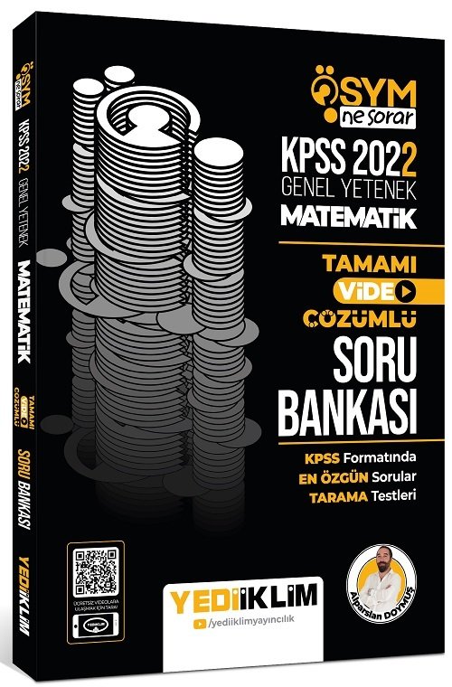 Yediiklim 2022 KPSS Matematik ÖSYM Ne Sorar Soru Bankası Video Çözümlü - Alparslan Doymuş Yediiklim Yayınları