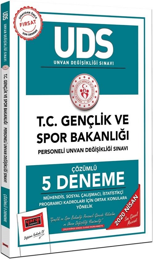 Yargı 2020 GYS Gençlik ve Spor Bakanlığı Mühendis 5 Deneme Çözümlü Görevde Yükselme Yargı Yayınları